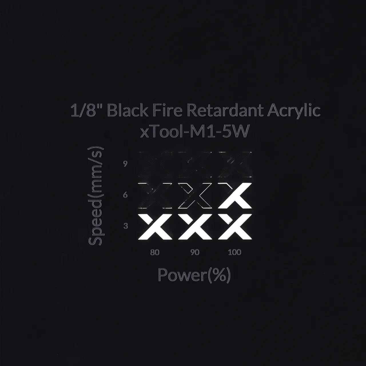 1/8"(3mm) Black Fire Retardant Acrylic test grid