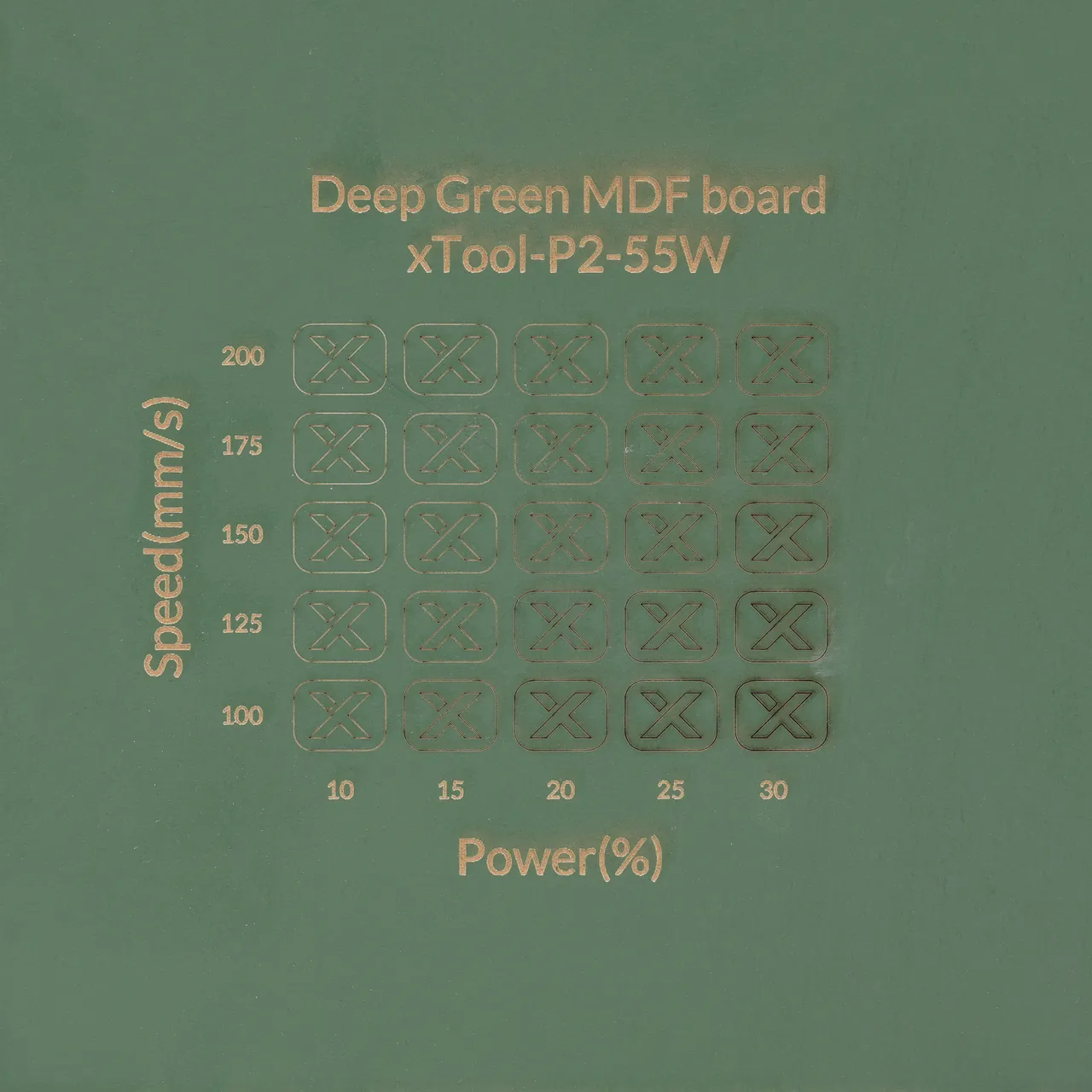 1/8"(3mm) Dark Green MDF Board test grid