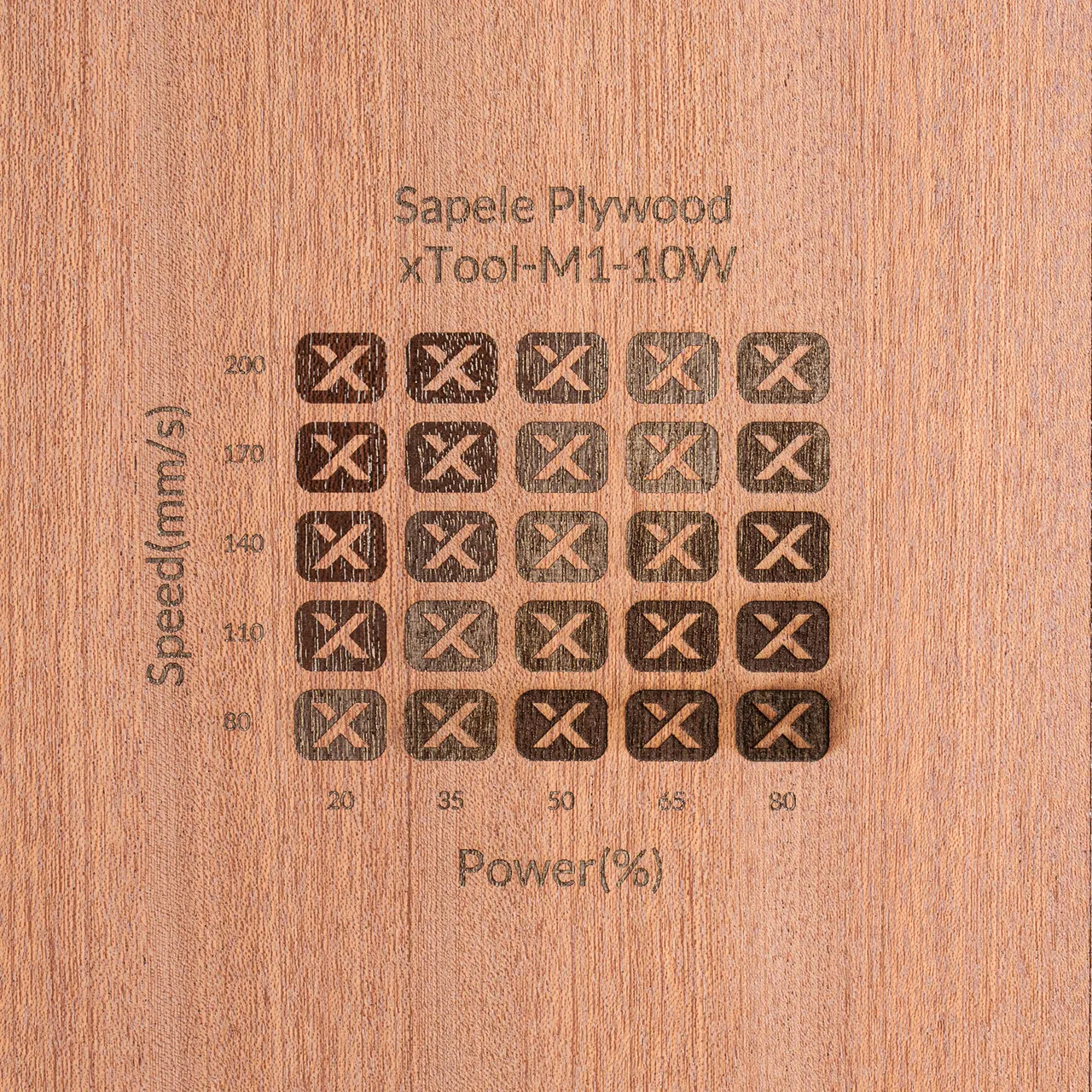 1/8"(3mm) Sapele Plywood test grid
