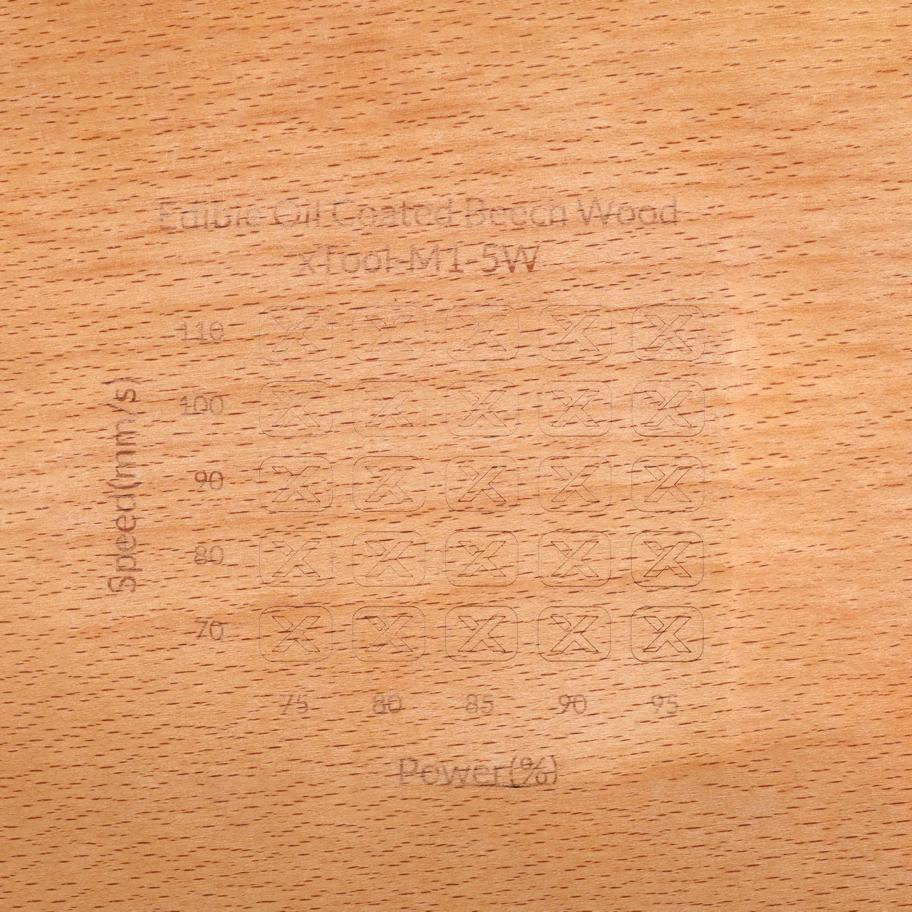 Edible Oil Coated Beech Wood test grid