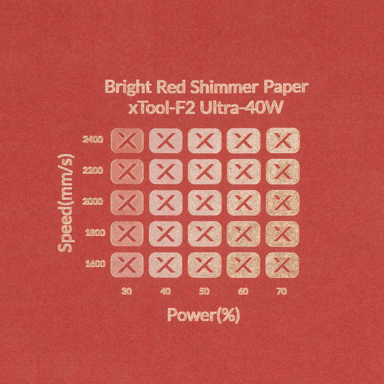 Bright Red Shimmer Paper-7oz(250g) test grid