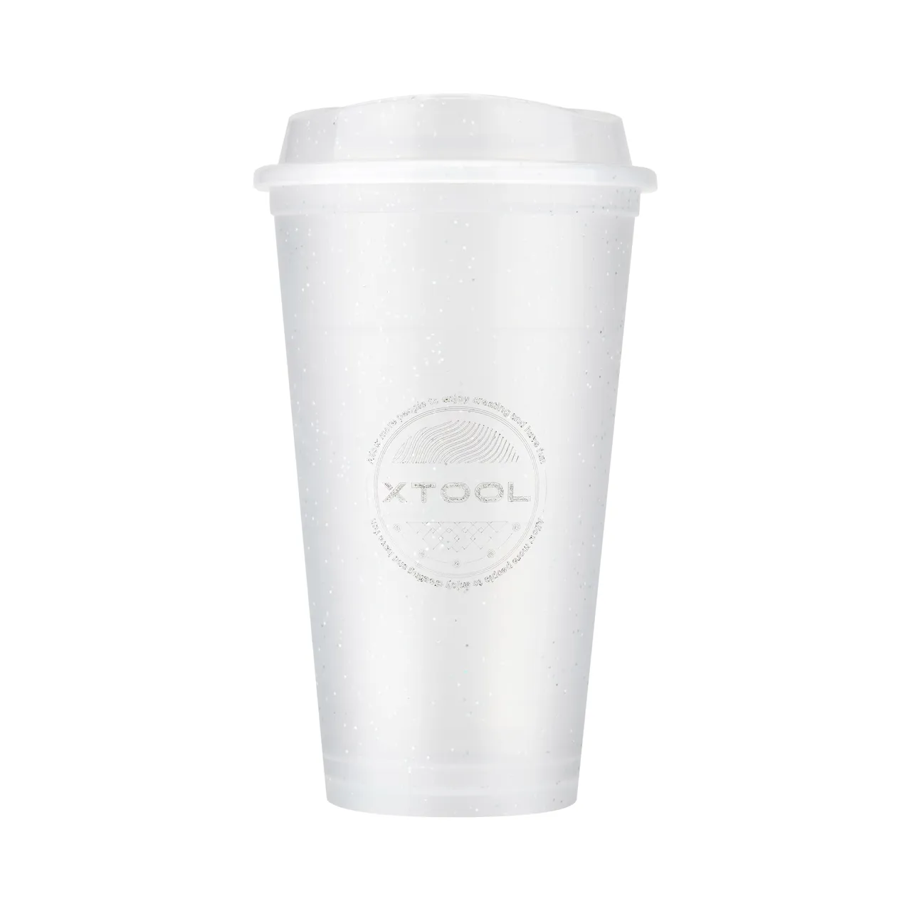 PP Glitter Transparent Water Cup 16oz (475ml)
