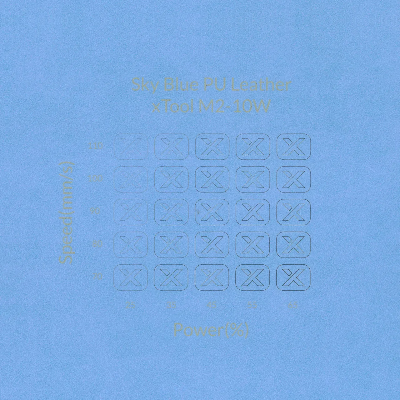 Sky Blue PU Leather test grid
