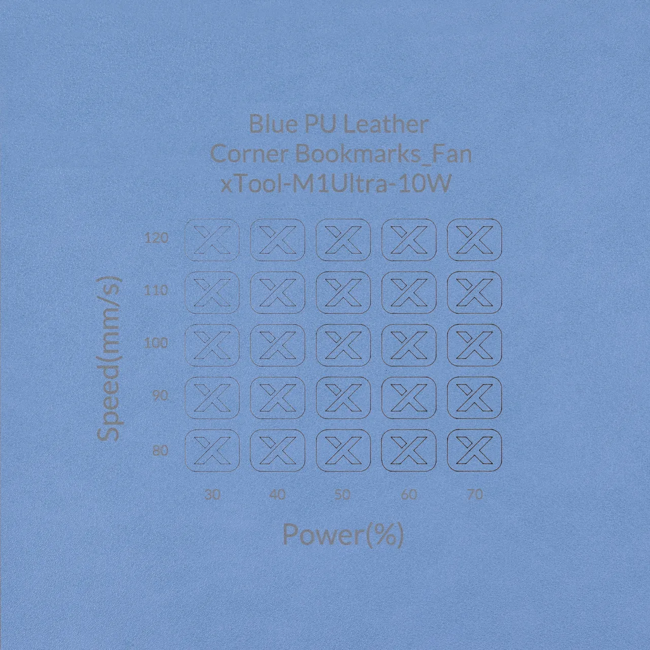 Sky Blue PU Leather test grid