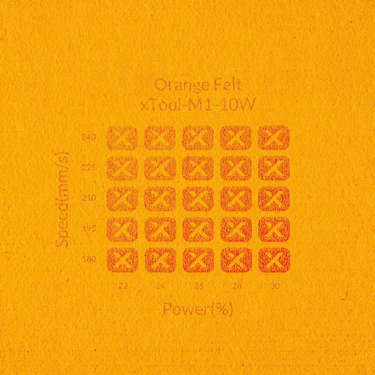 1/8"(3mm) Orange Felt test grid