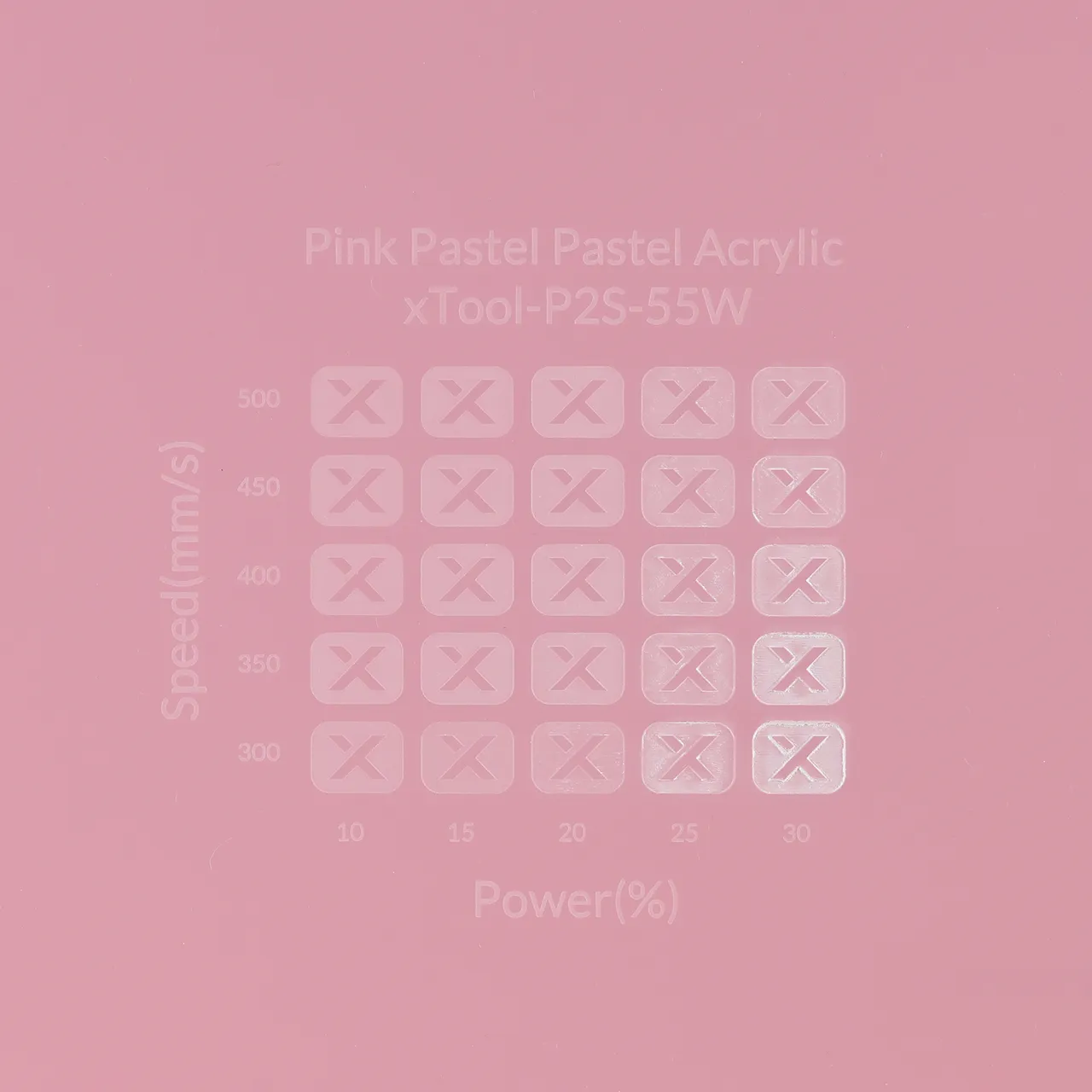 1/8"(3mm) Pink Acrylic test grid
