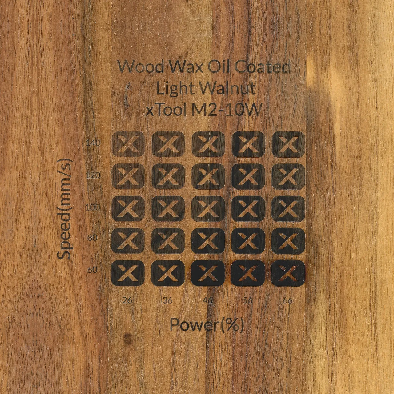 Wood Wax Oil Coated Light Walnut test grid