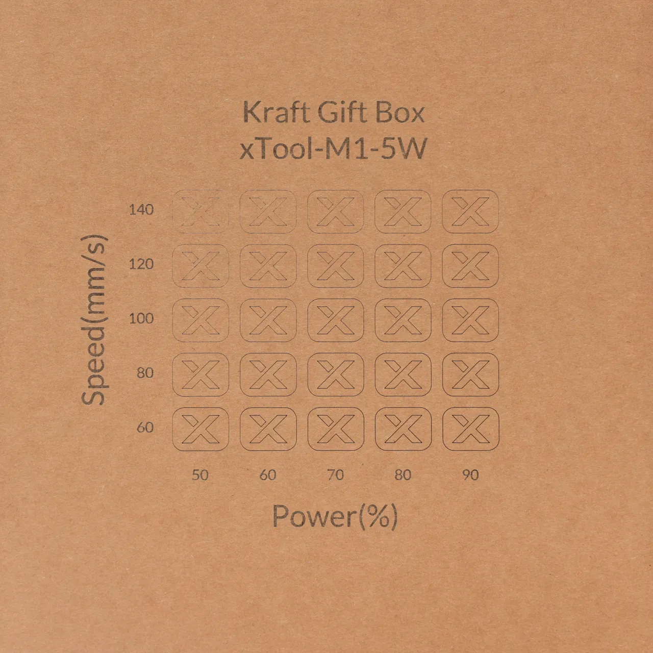 Kraft Gift Box test grid