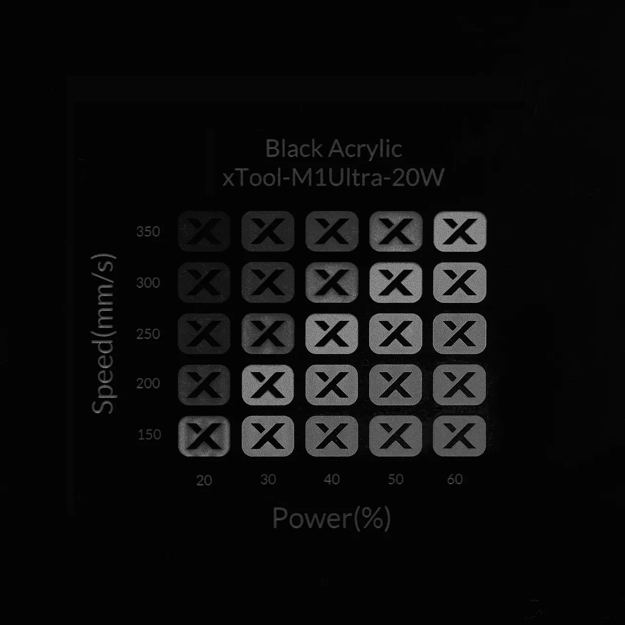 5/16"(8mm) Black Acrylic test grid