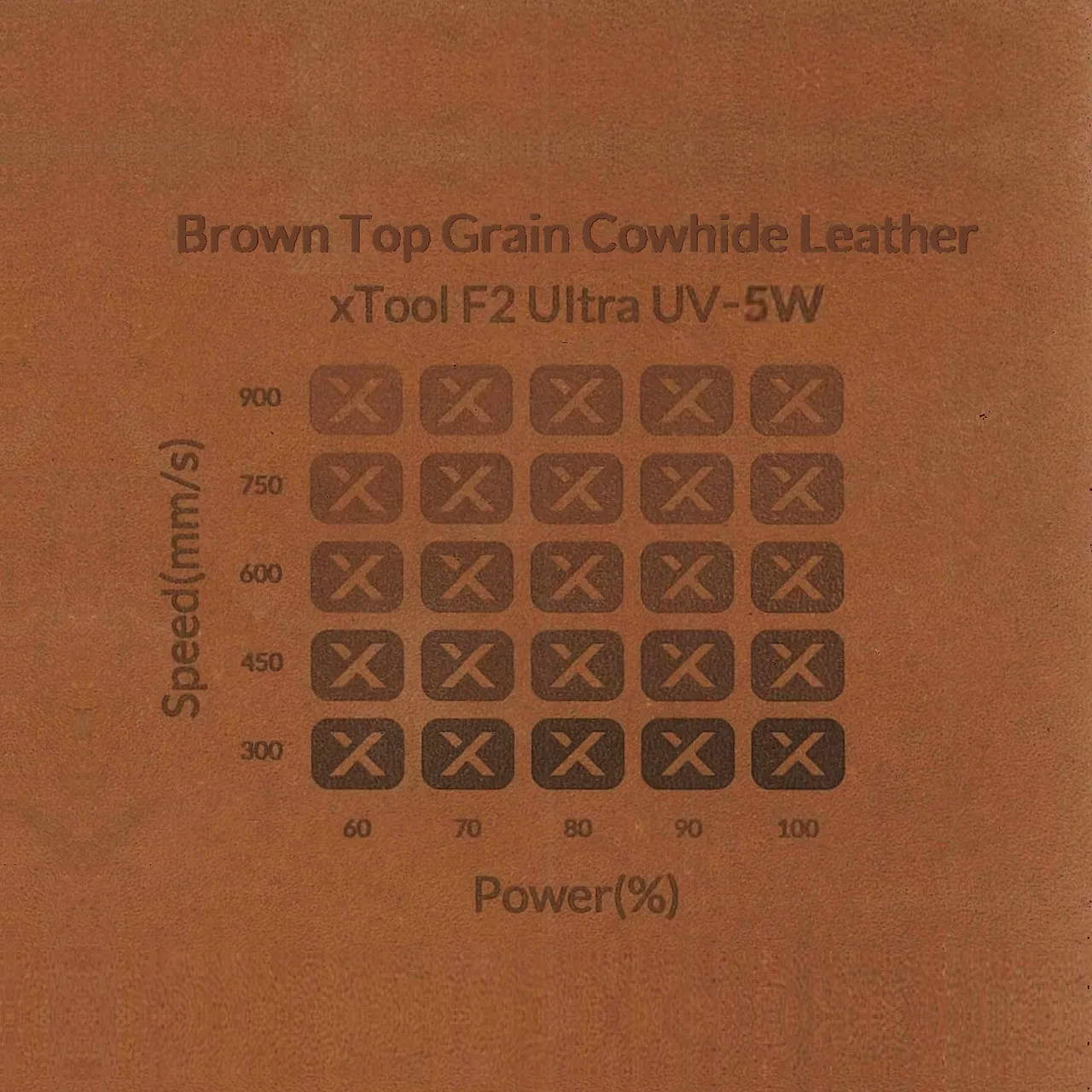 Brown Genuine Leather Slim Keychain test grid