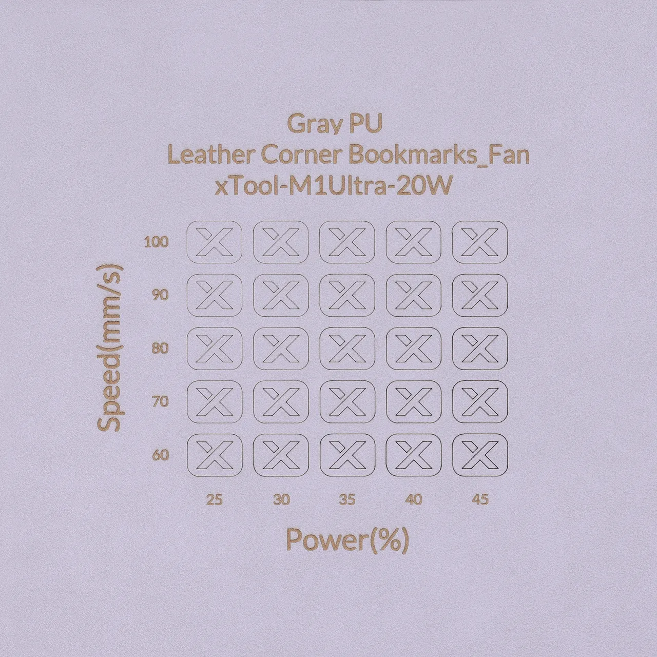 Grey PU Leather test grid