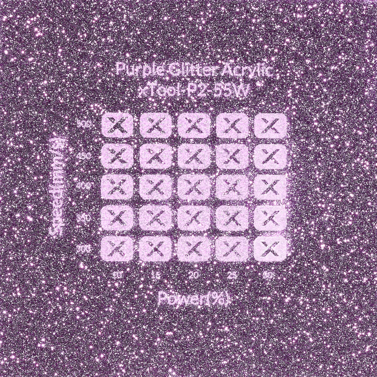1/8"(3mm) Purple Glitter Acrylic test grid