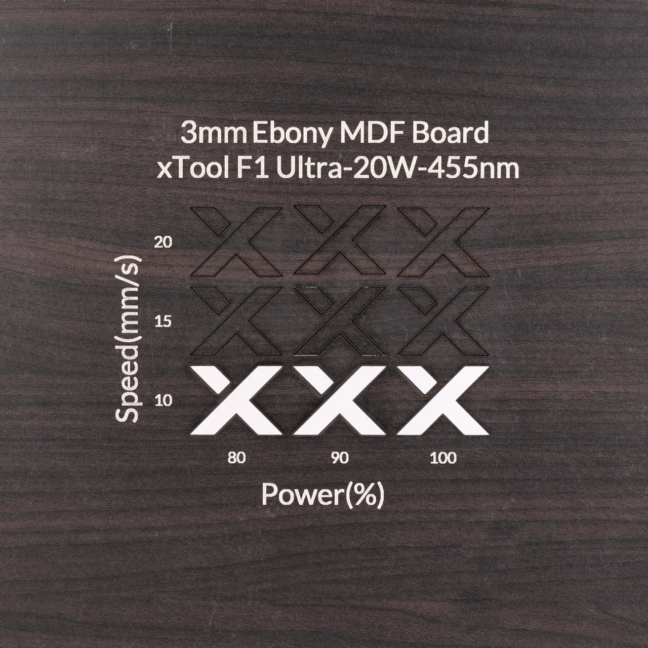 1/8"(3mm) Faux Ebony MDF Board test grid