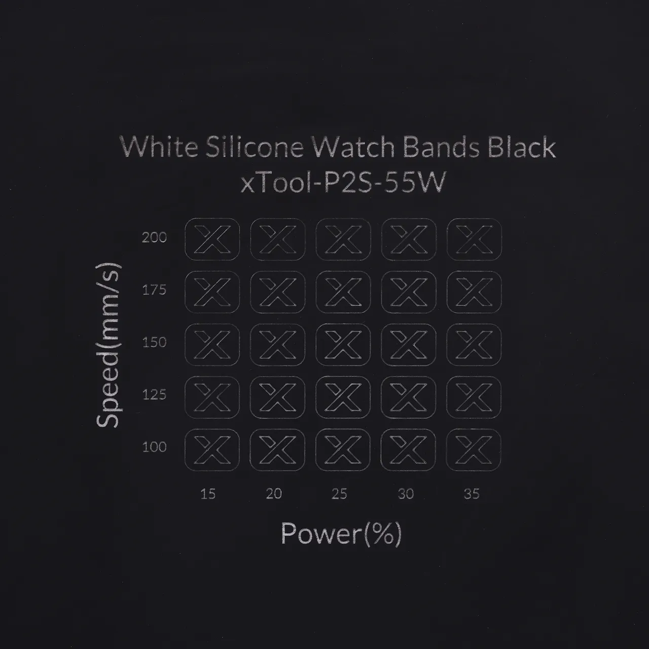 Black to White Silicone test grid