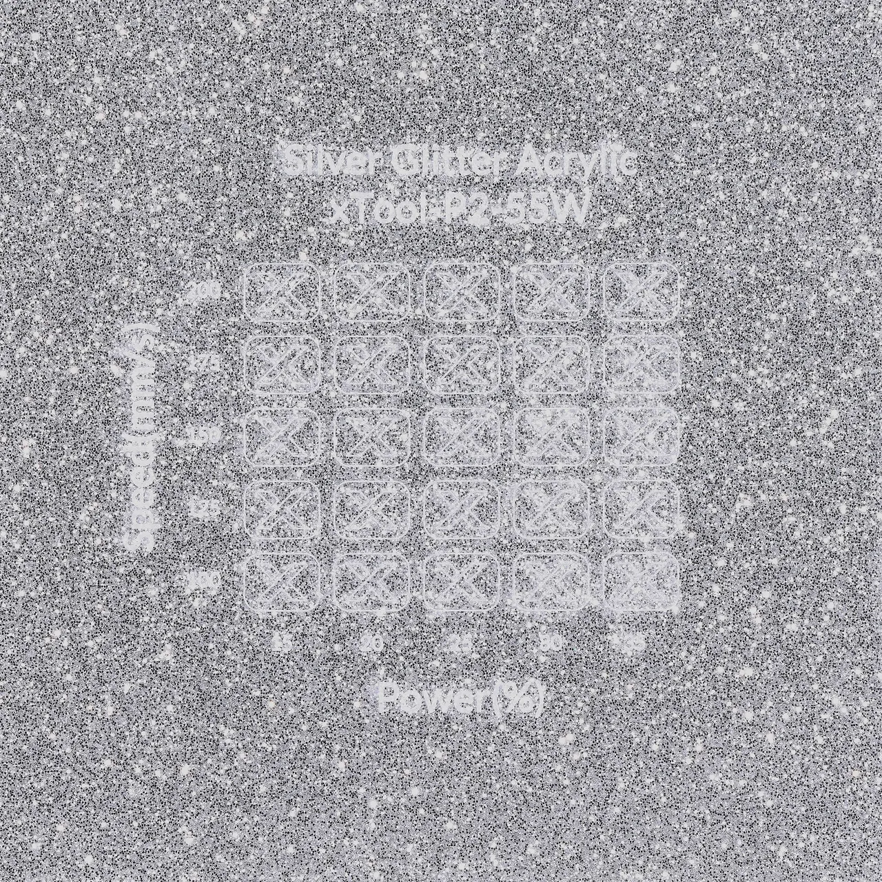 1/8"(3mm) Silver Glitter Acrylic test grid