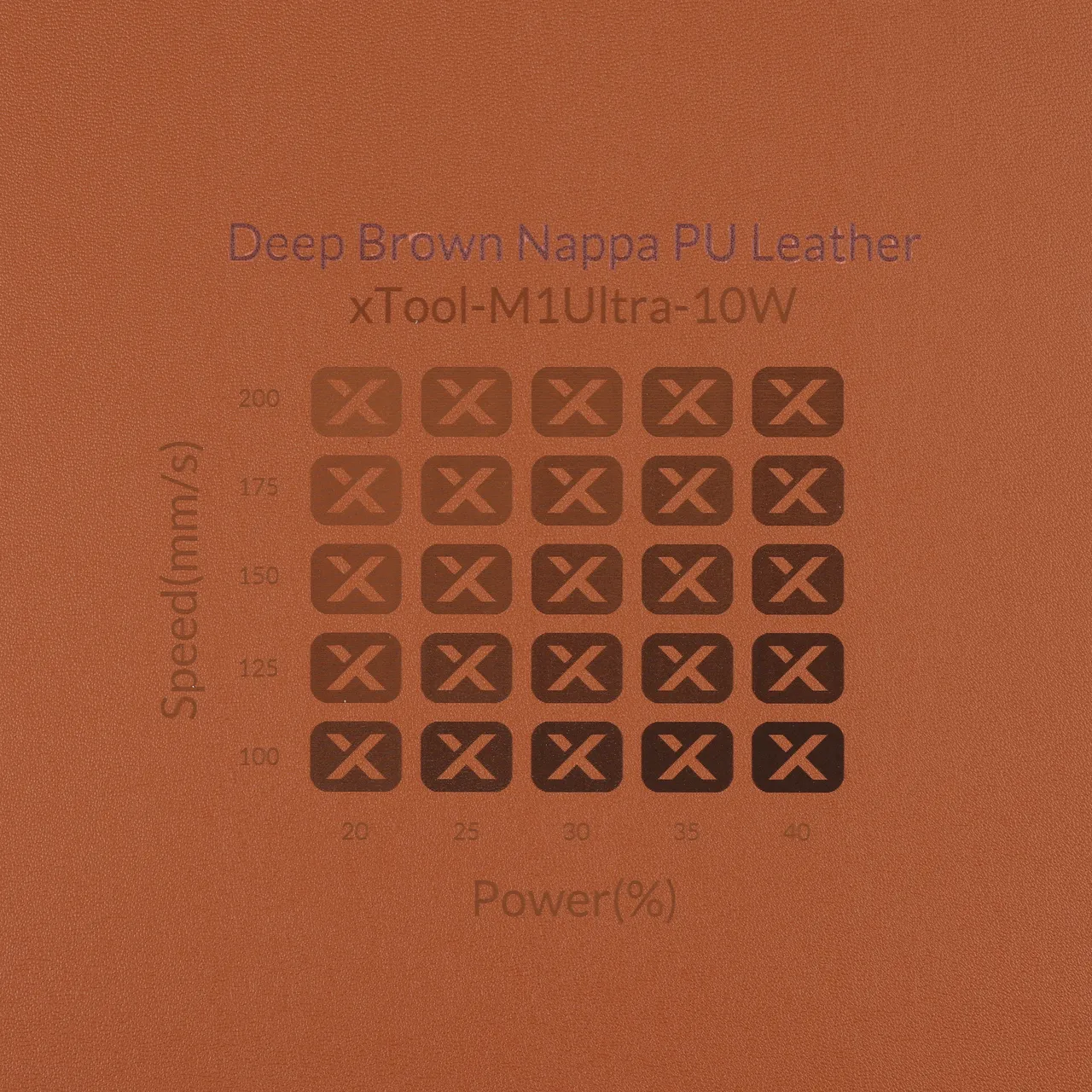 Deep Brown Nappa PU Leather test grid