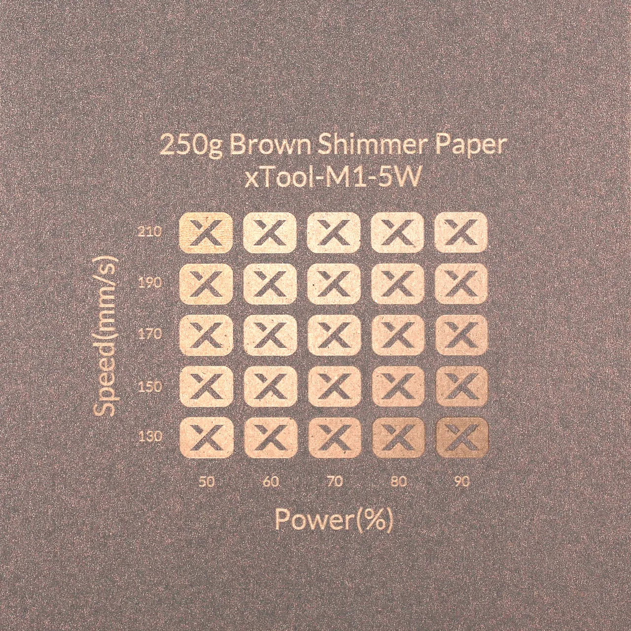 Brown Shimmer Paper-7oz(250g) test grid
