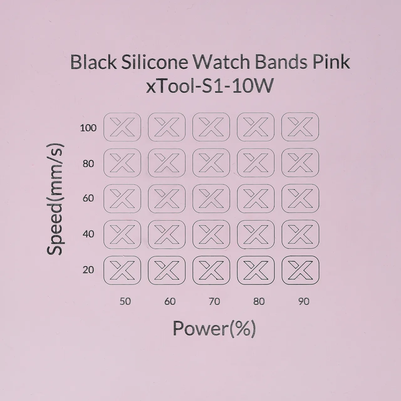 Black Silicone Watch Bands Pink test grid