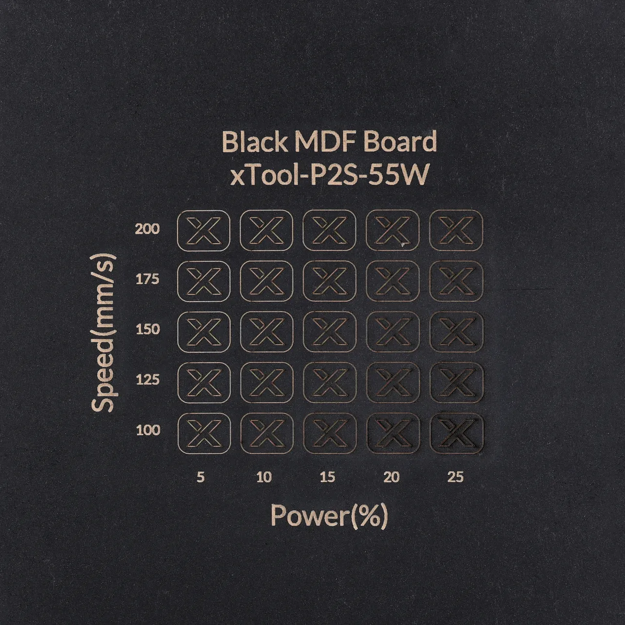 1/8"(3mm) Black MDF Board test grid