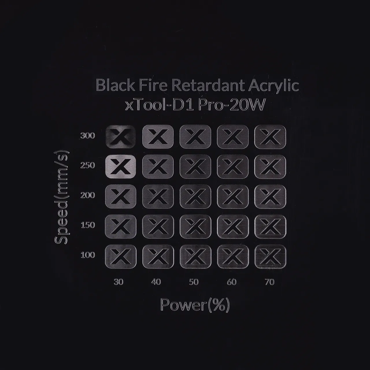1/8"(3mm) Black Fire Retardant Acrylic test grid