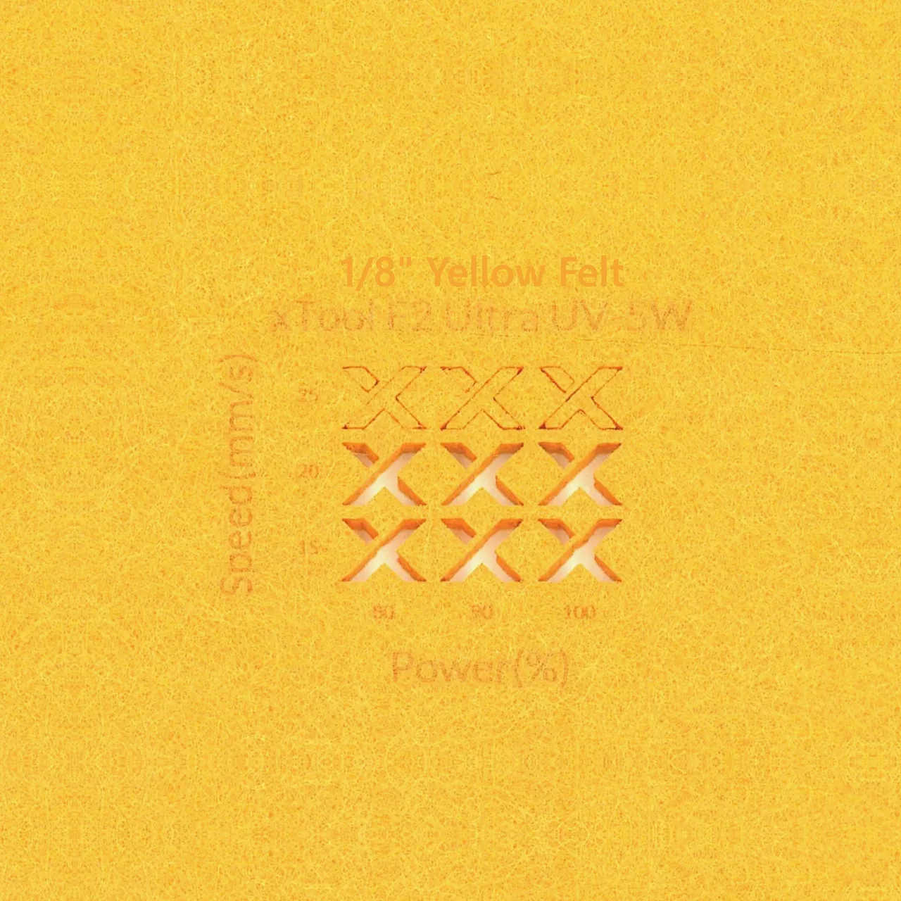 1/8"(3mm) Yellow Felt test grid