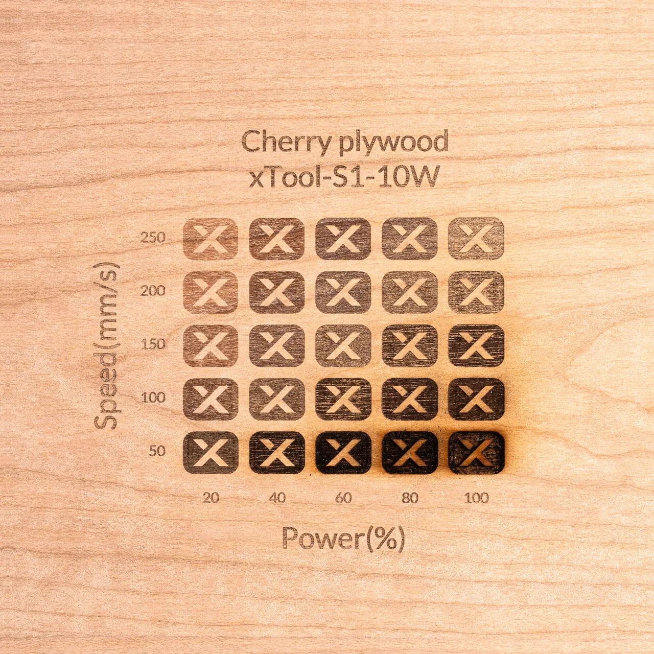 1/8"(3mm) Cherry Plywood test grid