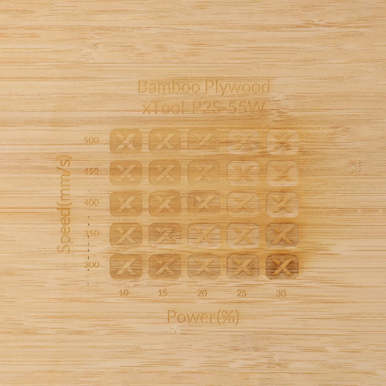 1/8"(3mm) Bamboo Plywood test grid