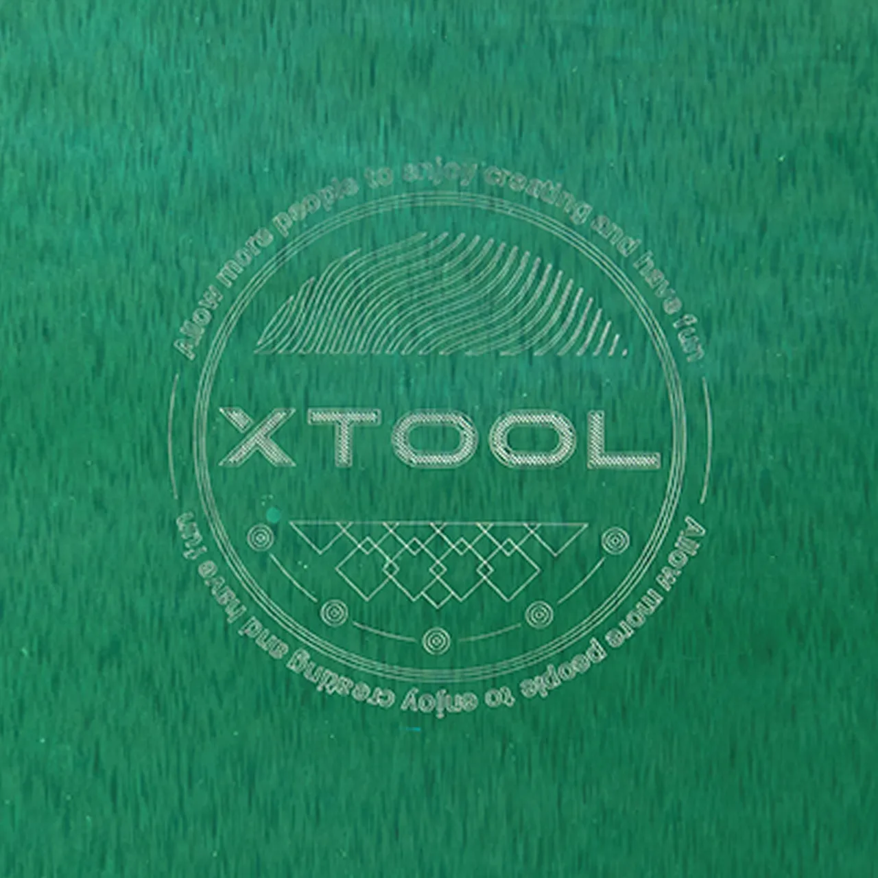 Green Anodized Aluminum Bone Dog Tag test grid