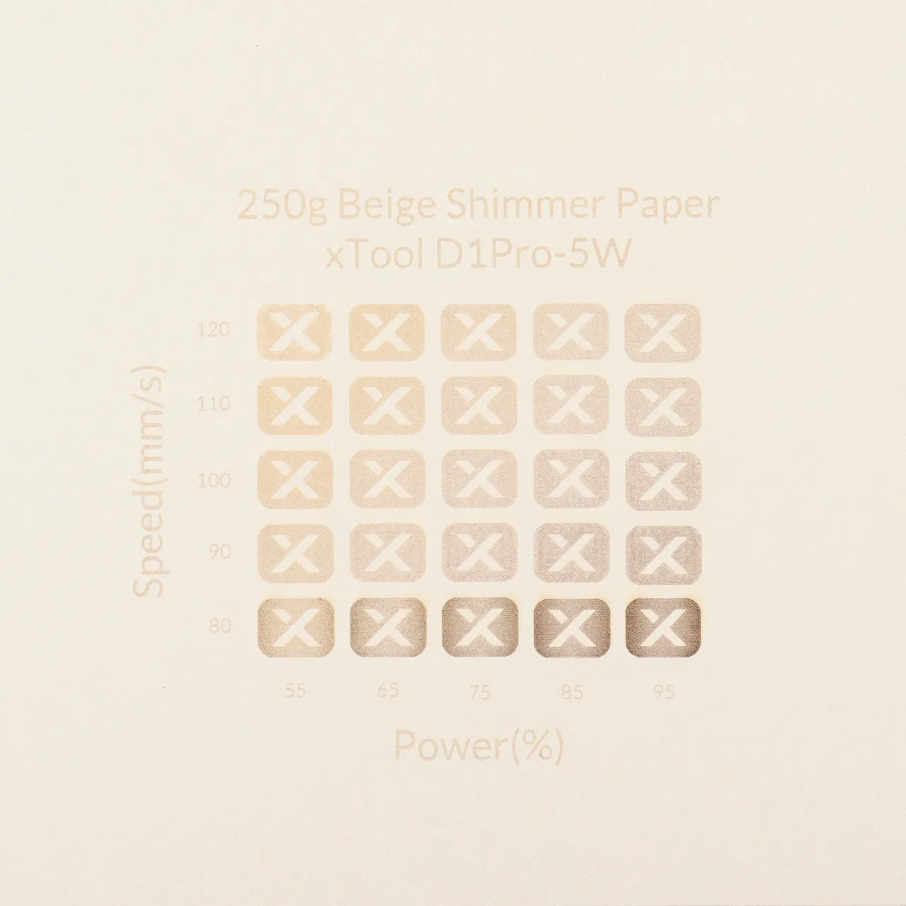 Beige Shimmer Paper-7oz(250g) test grid