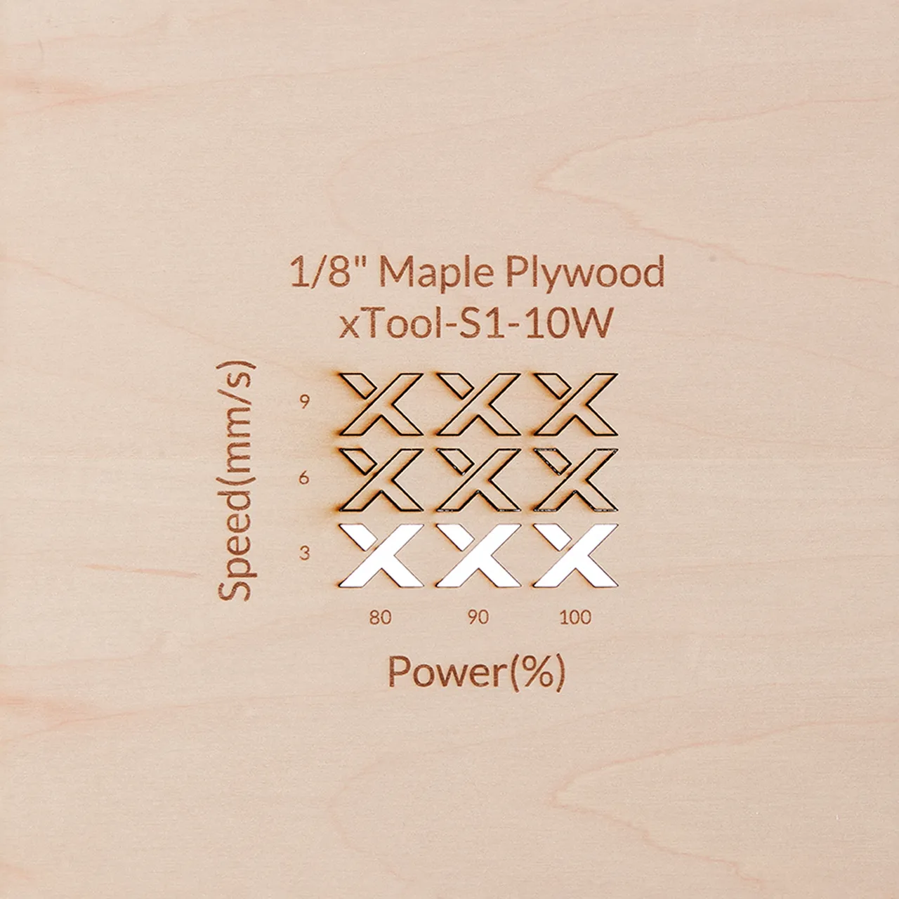 1/8"(3mm) Maple Plywood test grid