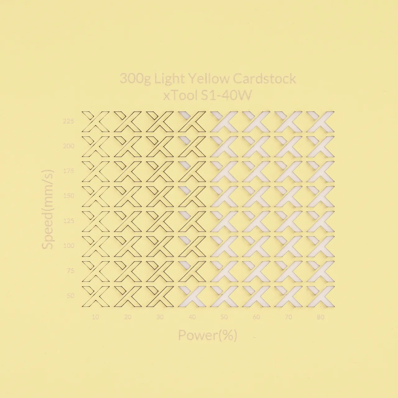 Light Yellow Cardstock-9oz(300g) test grid