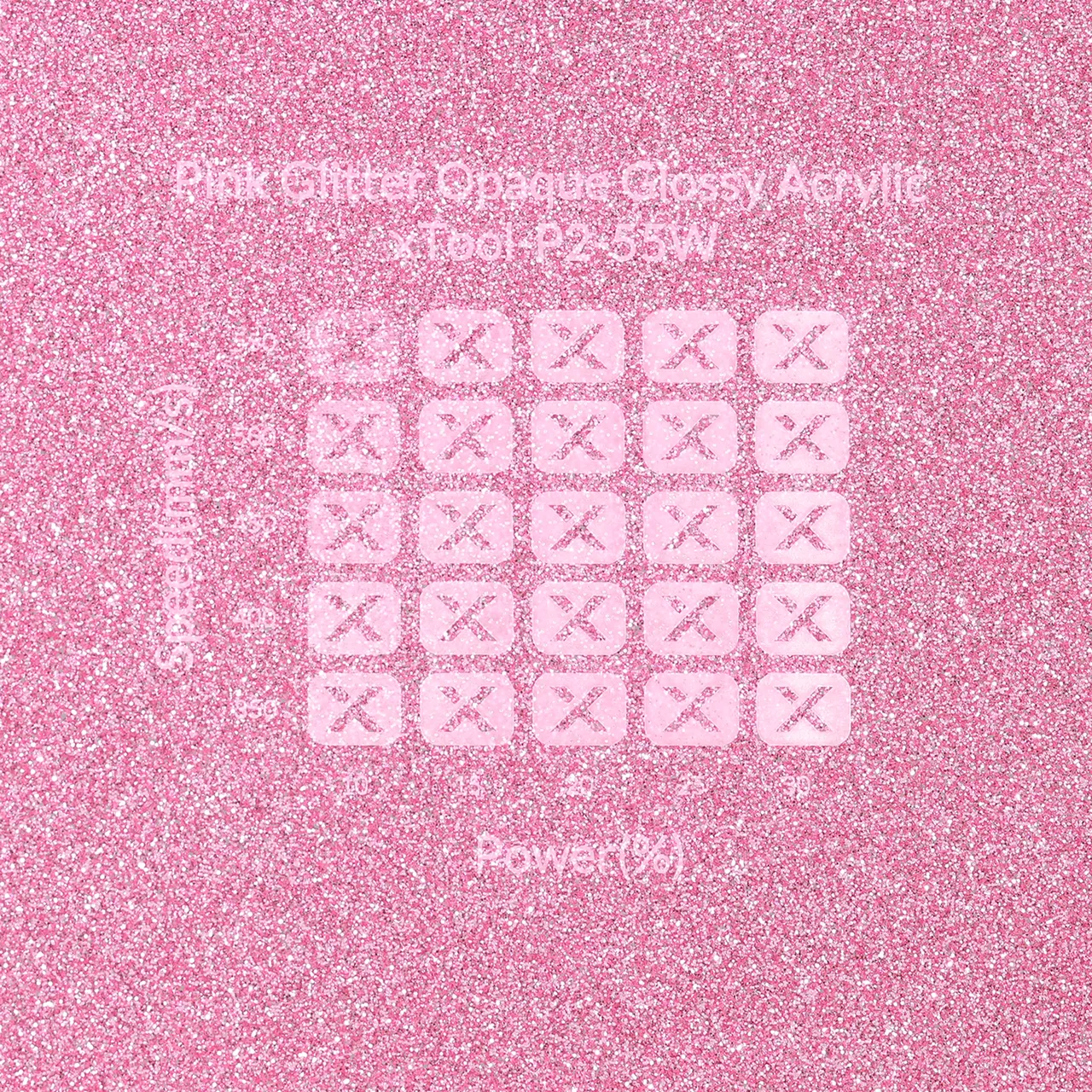 1/8"(3mm) Pink Glitter Acrylic test grid