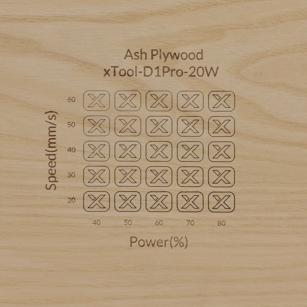1/8"(3mm) White Ash Plywood test grid