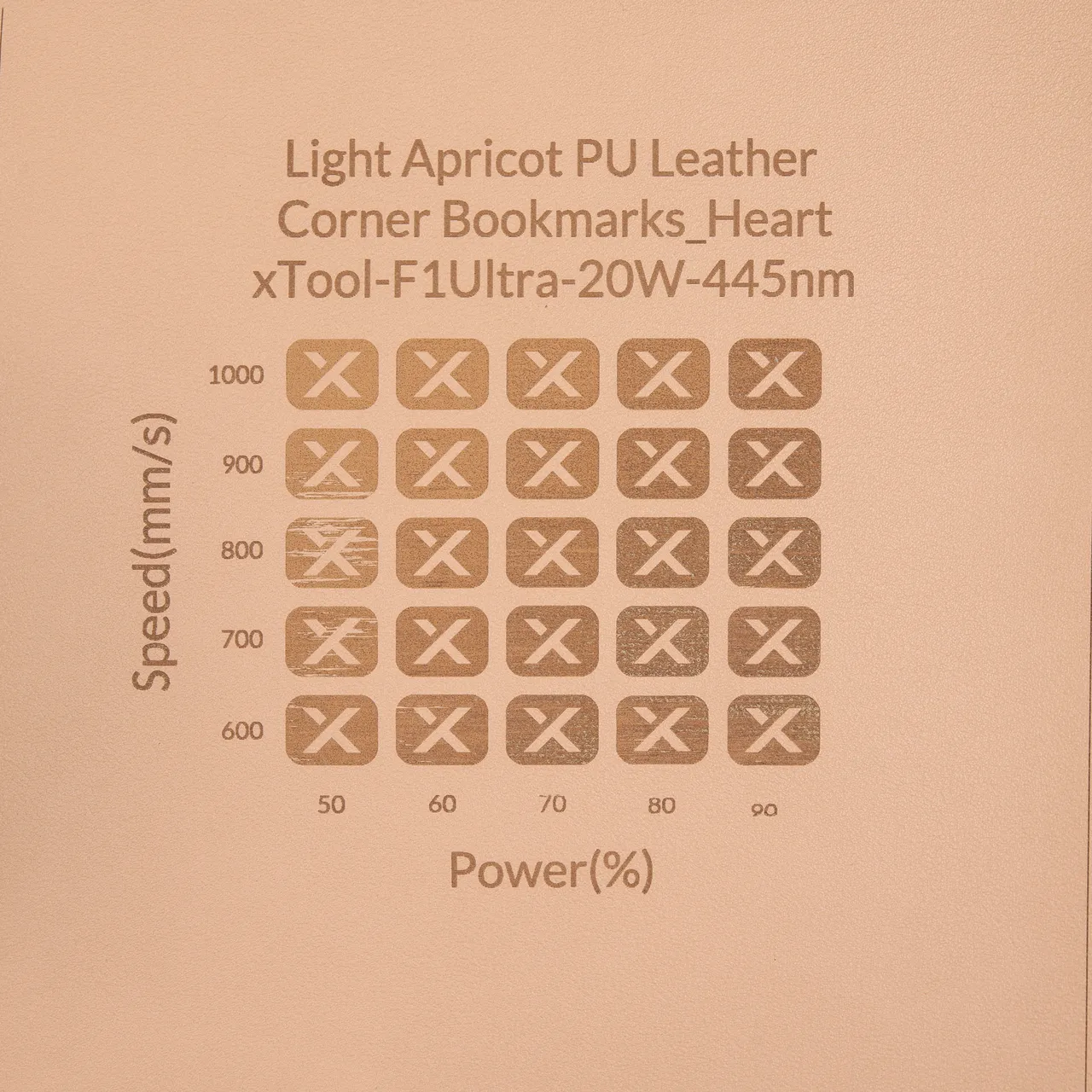 PU Leather Corner Bookmarks_Heart Pale Apricot test grid