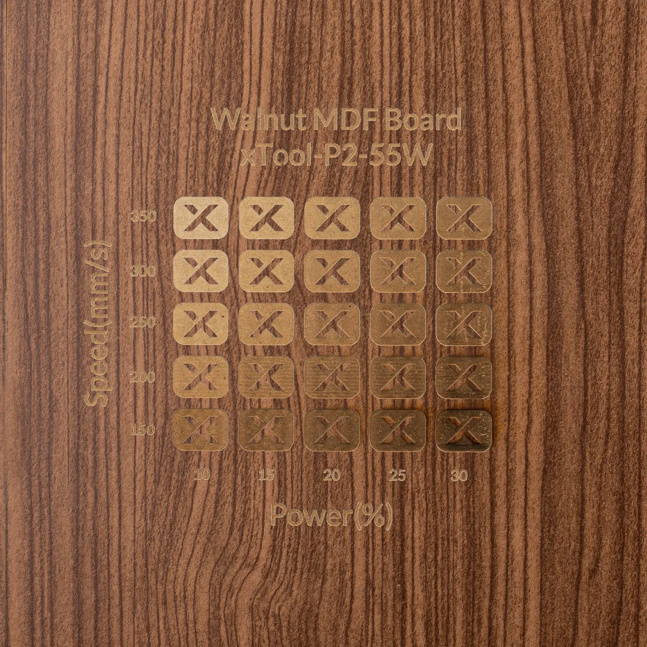 1/8"(3mm) Faux Walnut MDF Board test grid