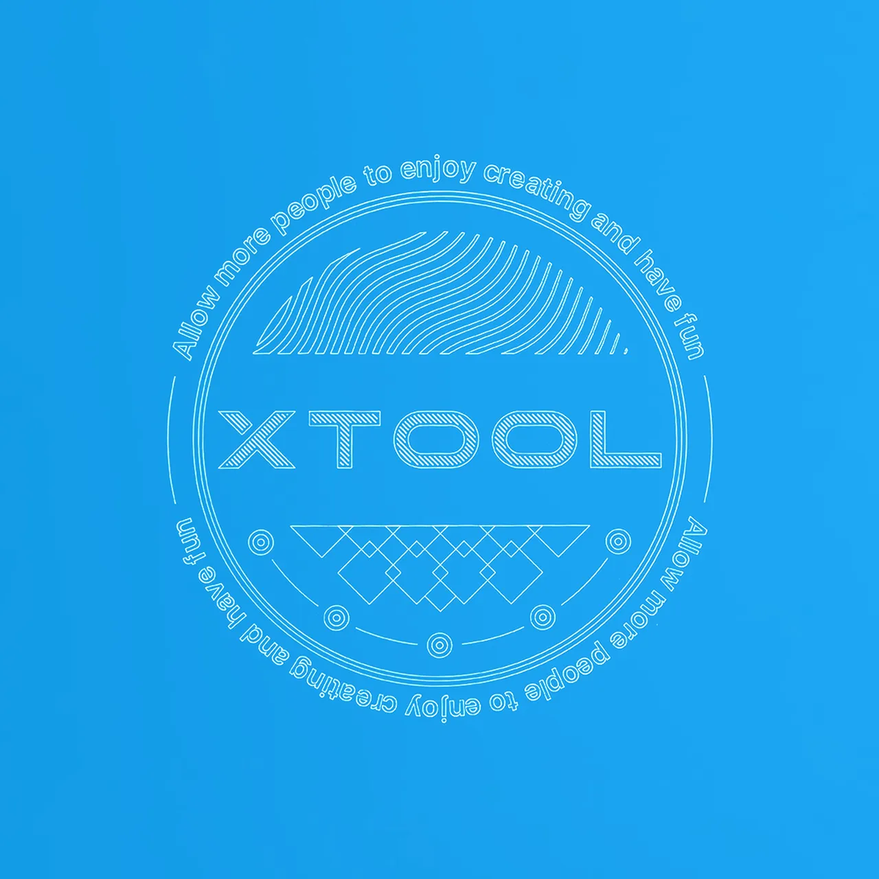 Blue Anodized Aluminum Bone Dog Tag test grid