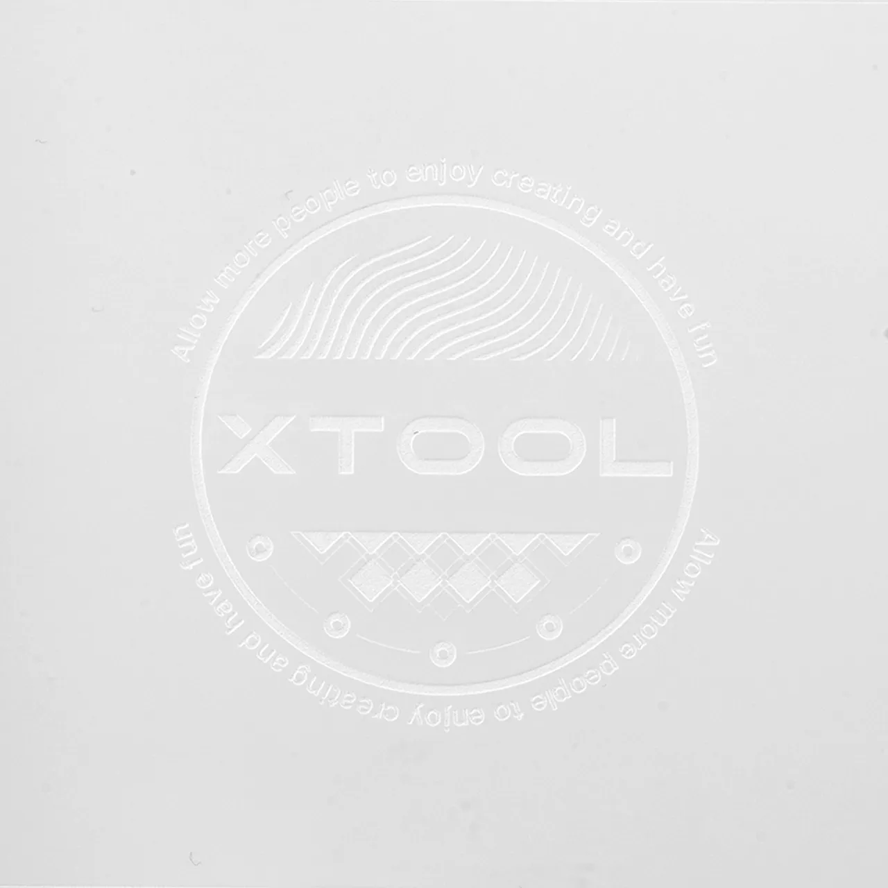 1/8"(3mm) Pearl White Acrylic for Infrared Laser Engraving test grid