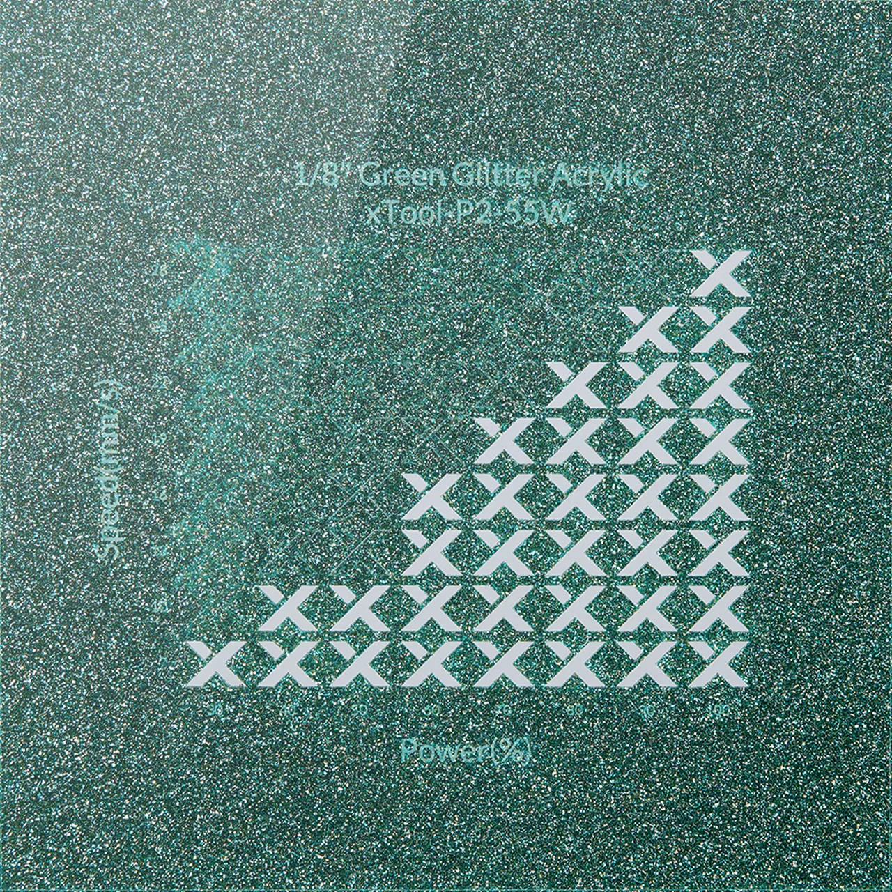 1/8"(3mm) Green Glitter Acrylic