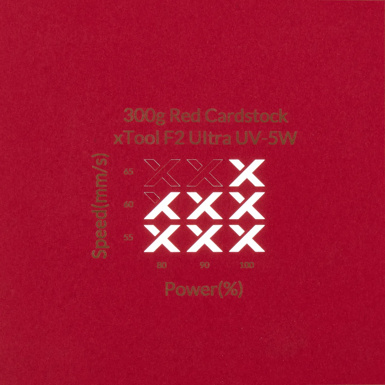 Red Cardstock-9oz(300g) test grid