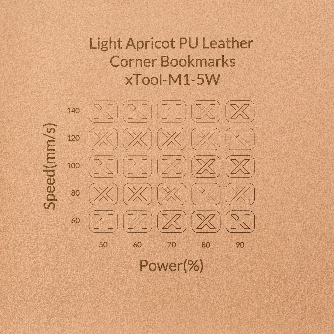 PU Leather Corner Bookmarks_Heart Pale Apricot test grid