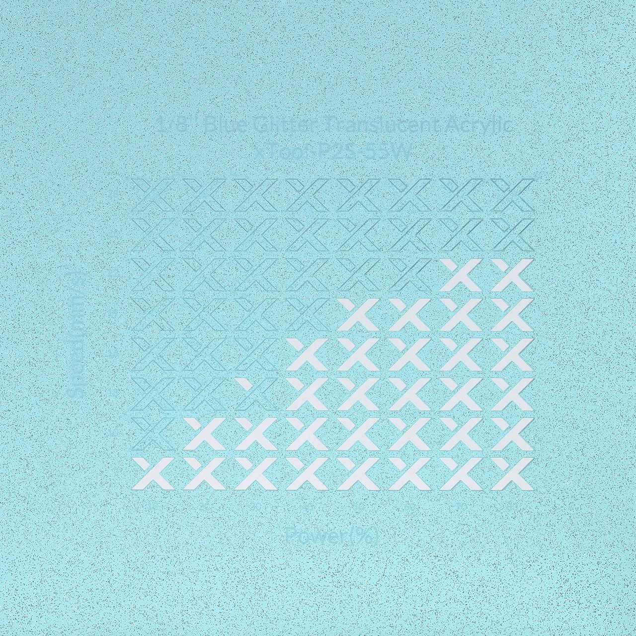 1/8"(3mm) Blue Translucent Glitter Acrylic test grid