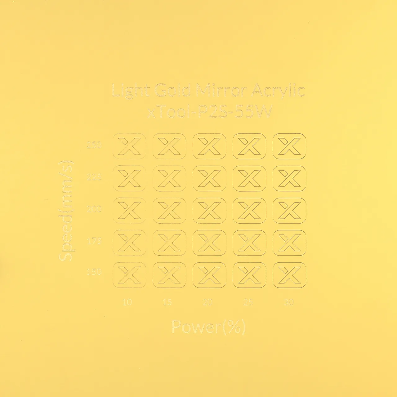 1/8"(3mm) Light Gold Acrylic test grid
