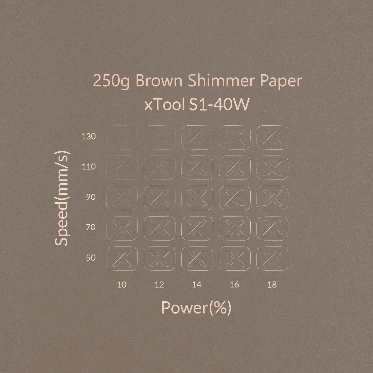 Brown Shimmer Paper-7oz(250g) test grid