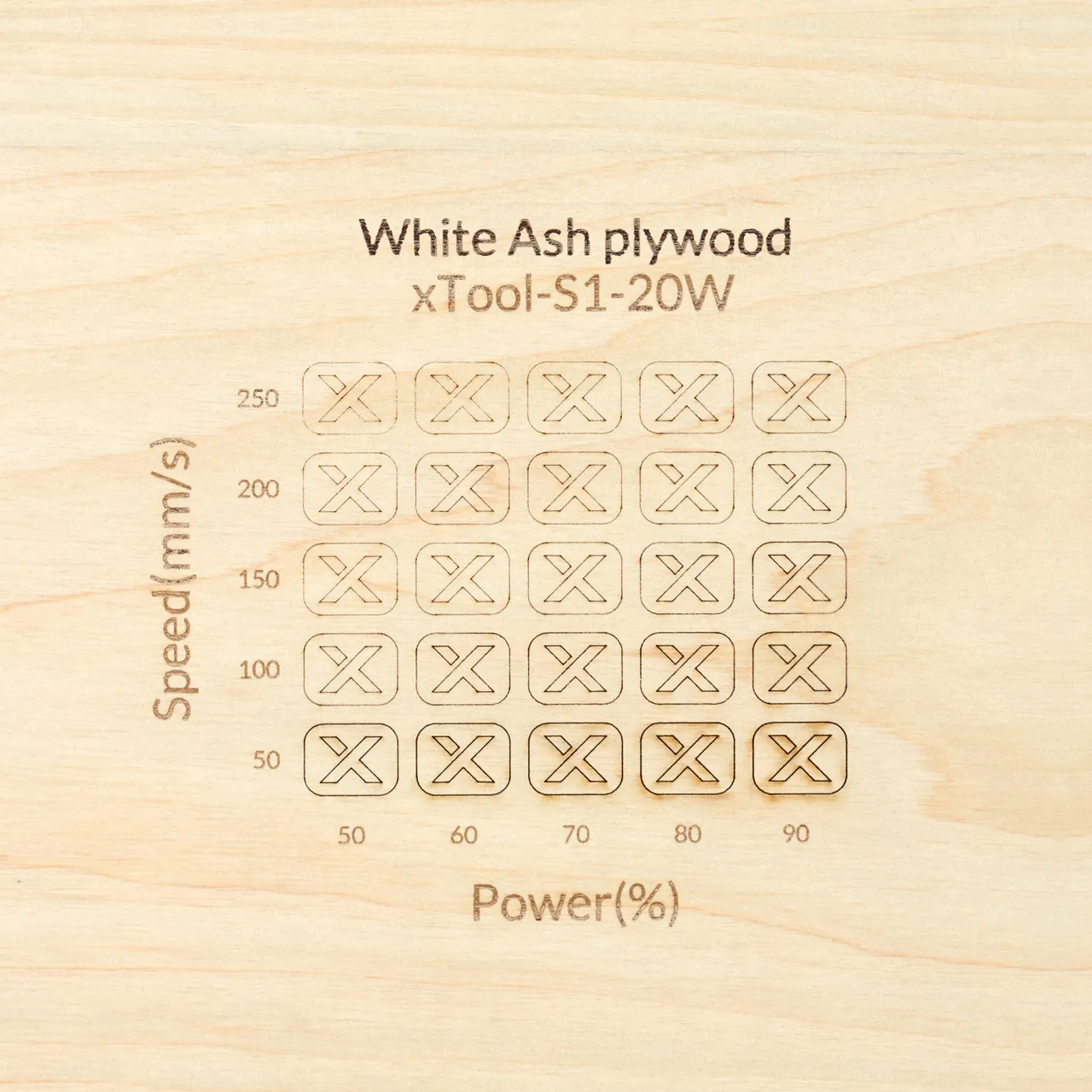 1/4"(6mm) White Ash Plywood test grid