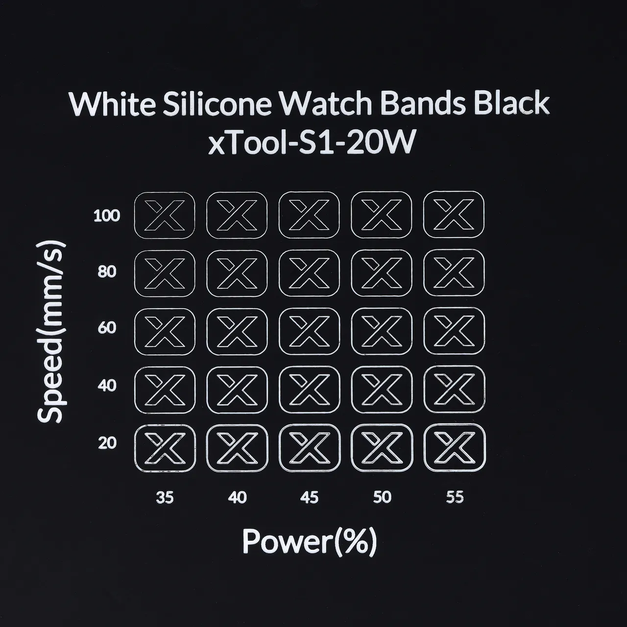 Black to White Silicone test grid