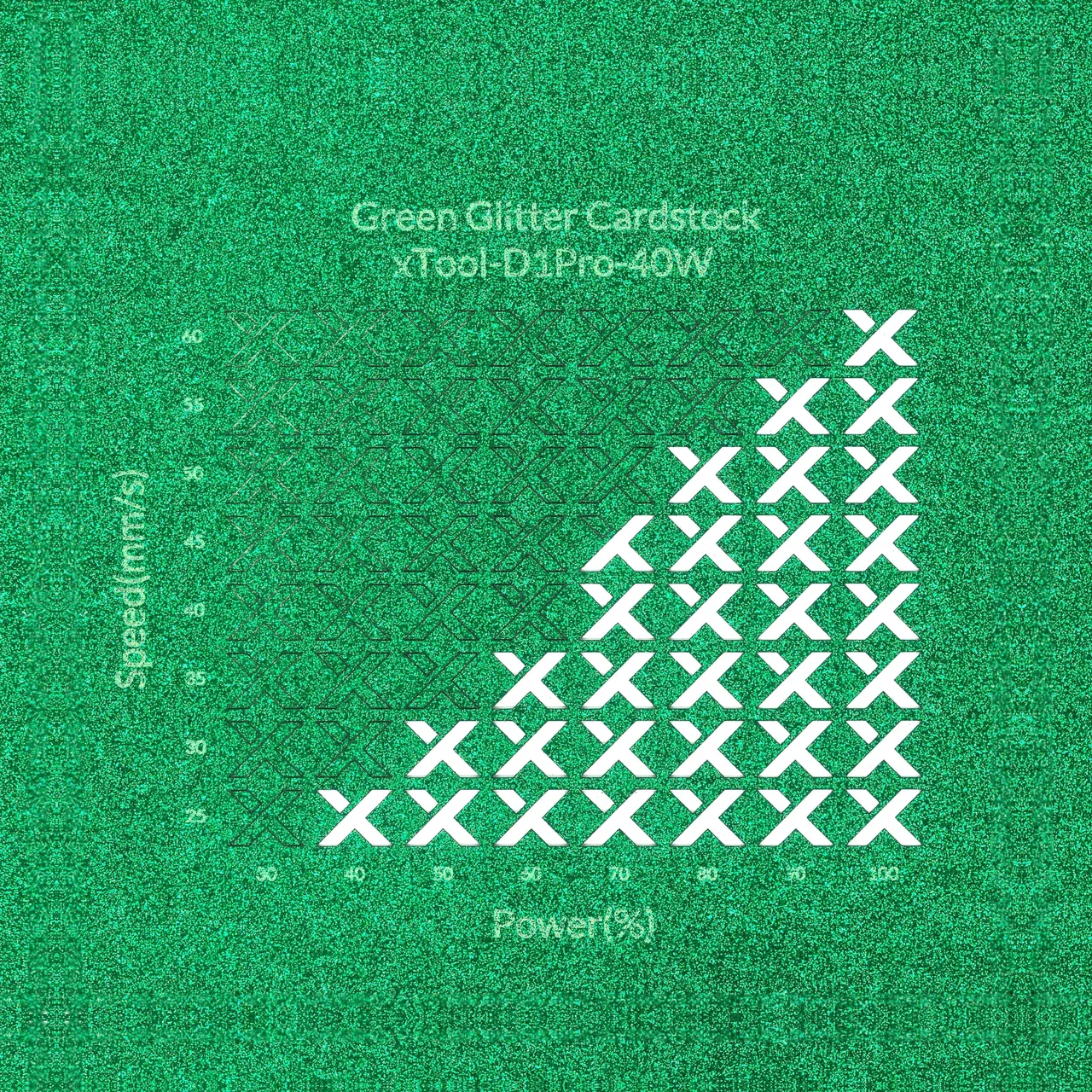 Green Glitter Cardstock-7oz(250g) test grid
