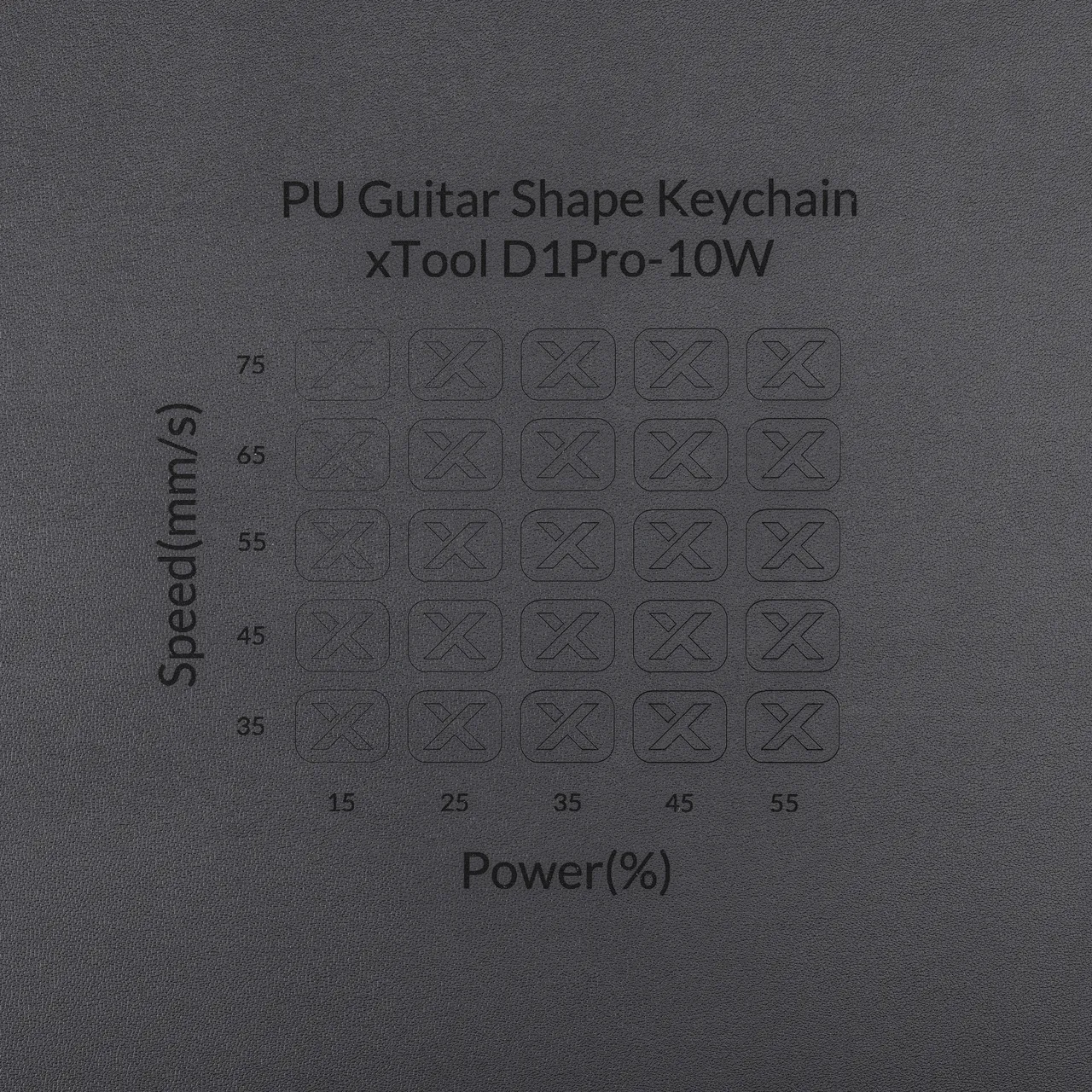 Black Nappa PU Leather test grid