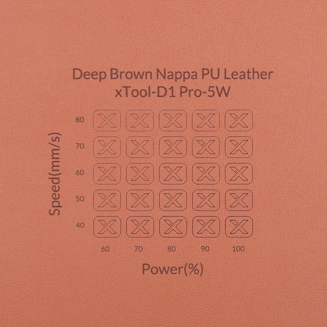 Deep Brown Nappa PU Leather test grid