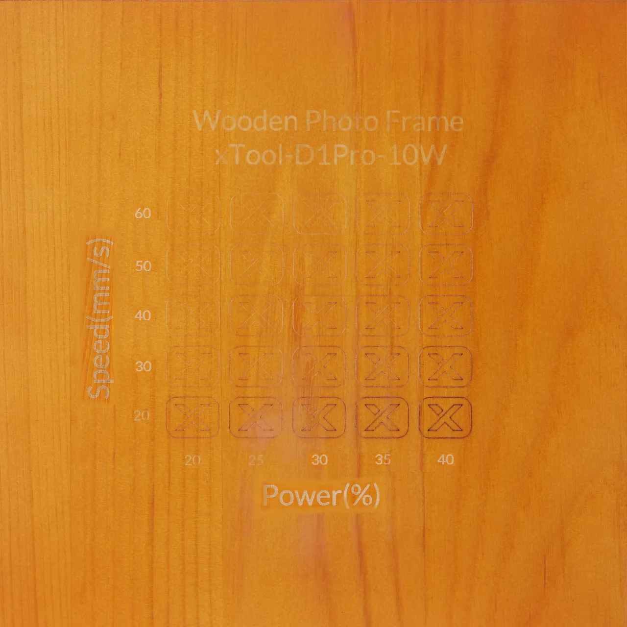 Wooden Photo Frame test grid