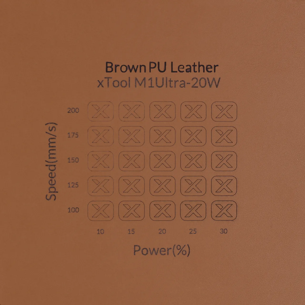 Brown PU Leather test grid